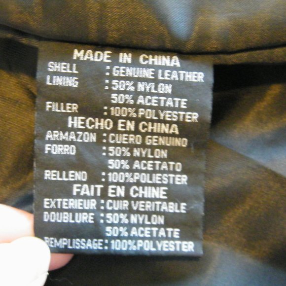 Women Leather Jacket Coat Size Large from Colebrook co - light scuff marks - Picture 3 of 7